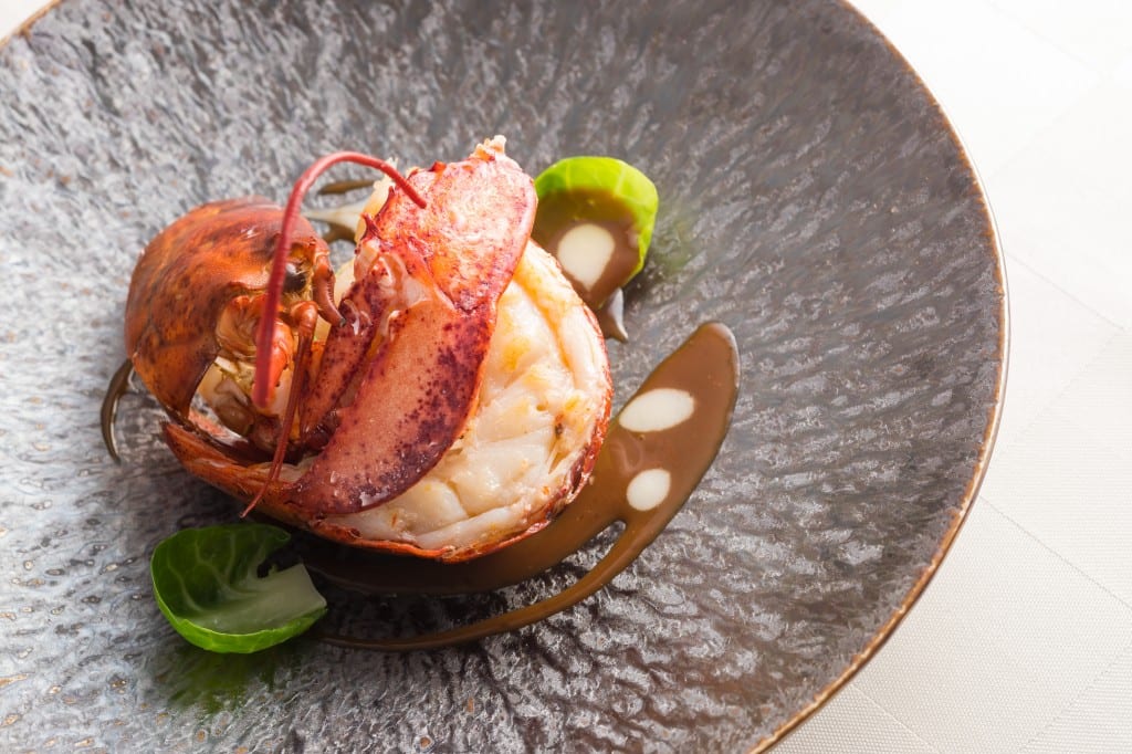 A plated lobster dish