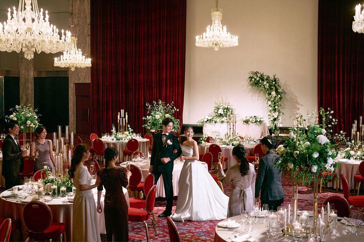 Grand Ballroom set for a wedding reception