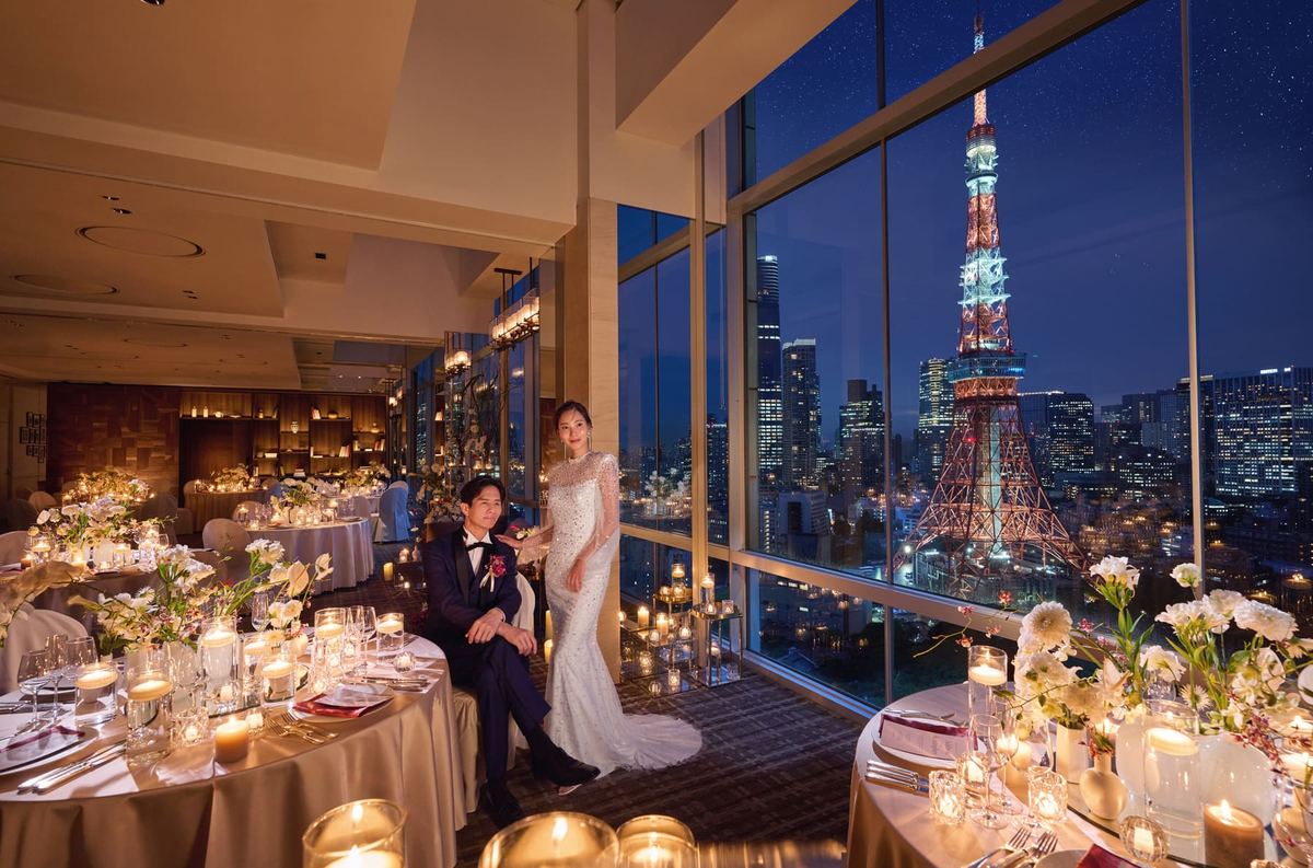 Evening reception in the Sky Banquet overlooking Tokyo Tower